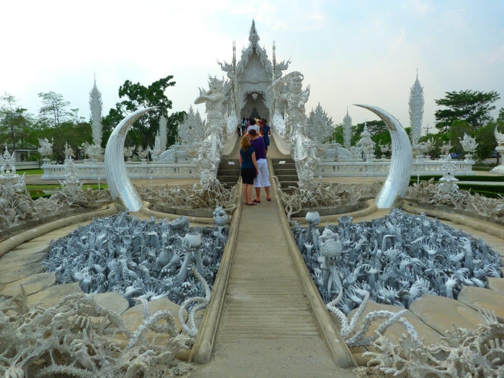 Wat Rong Khun White Temple Thailand Entrance