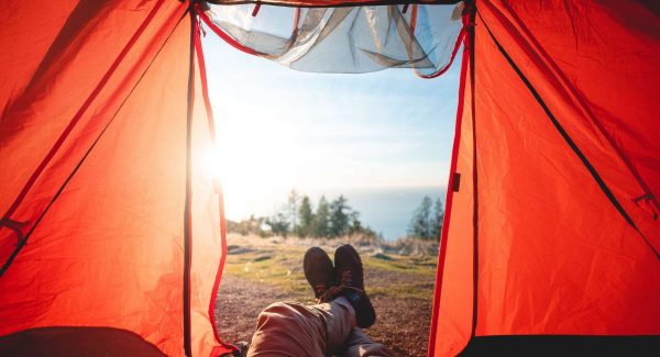Camping alone camping trip