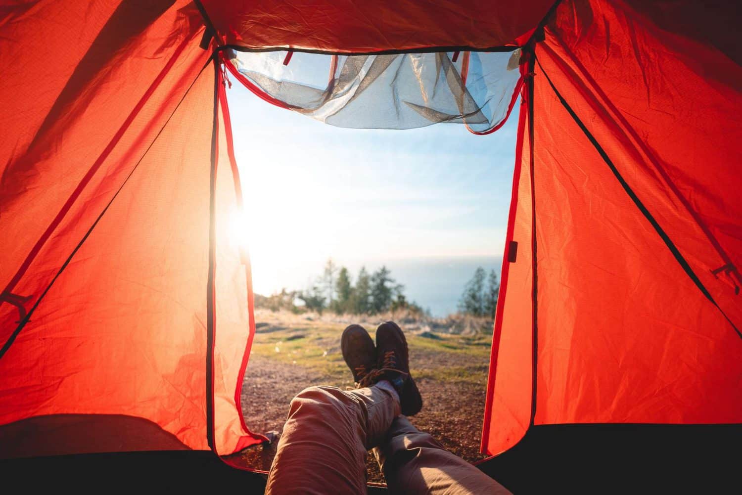 Camping alone camping trip