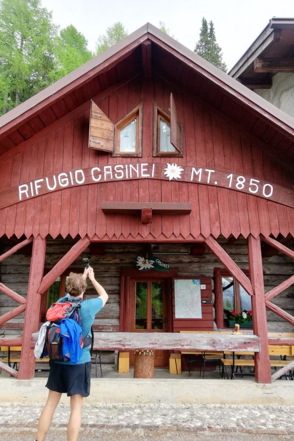 Rifugio Casinei in the Dolomiti di Brenta Italy