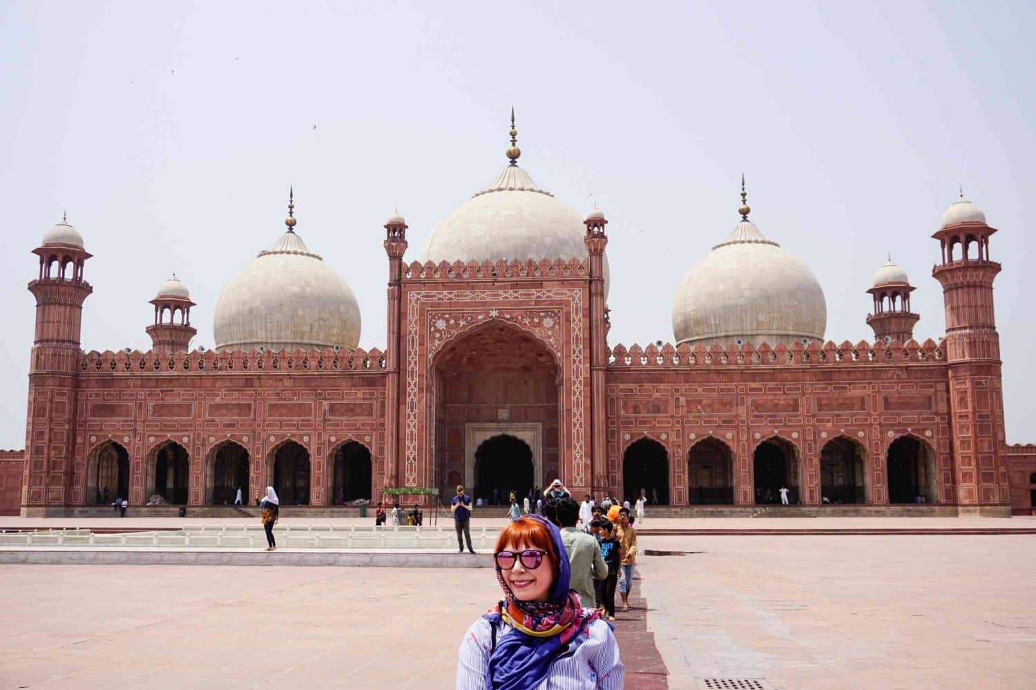 Photo of Alice in front of Badashi Mosque