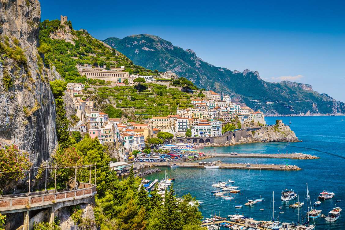 Photo of Amalfi Coast in Italy featuring a view of the whole city