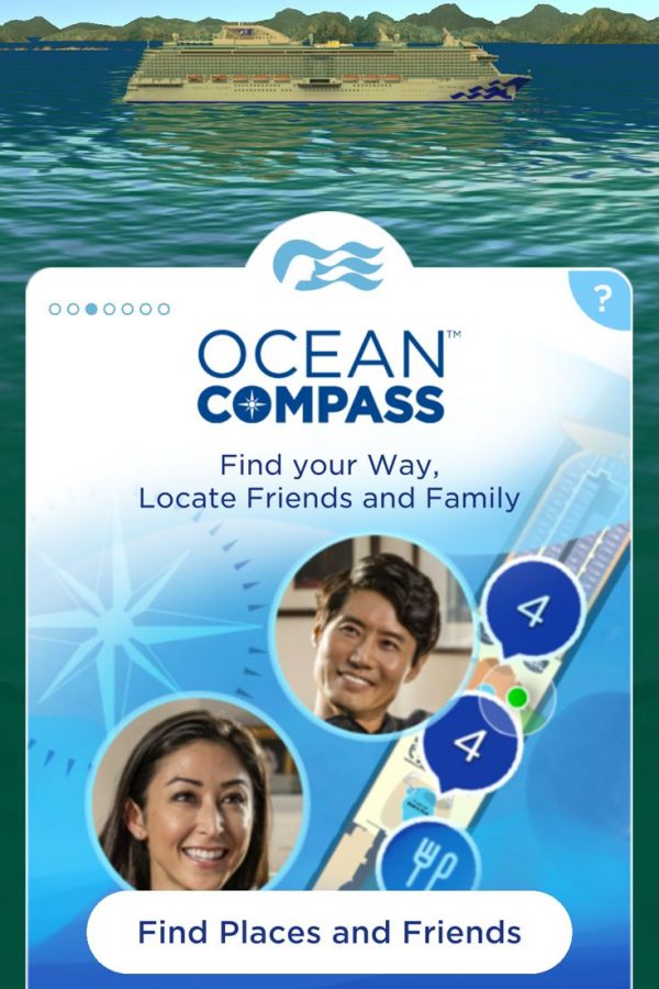 Screenshot of the MedallionClass app showing the Ocean Compass page