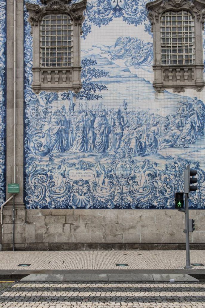 Photo of azulejo tiles in Porto, Portugal
