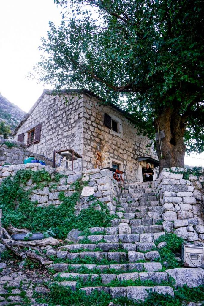 Photo of the second cafe on the trail of the Ladder of Kotor