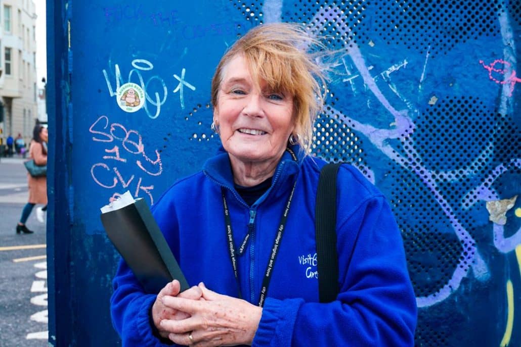 Jacqueline - a kind volunteer from Visit Brighton Greeters who will show you around Brighton City